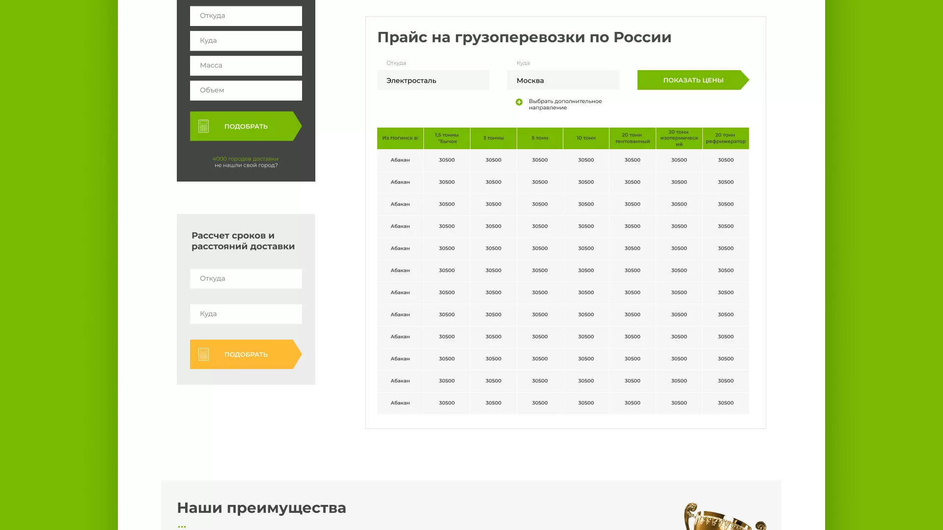 Разработка логотипа и сайта компании «Инком-Логистика» в Минусинсе