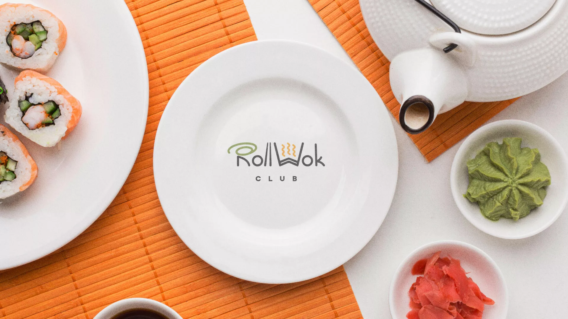 Разработка логотипа и фирменного стиля в Минусинсе для суши-бара «Roll Wok Club» Разработка логотипа и фирменного стиля в Минусинсе для суши-бара «Roll Wok Club»