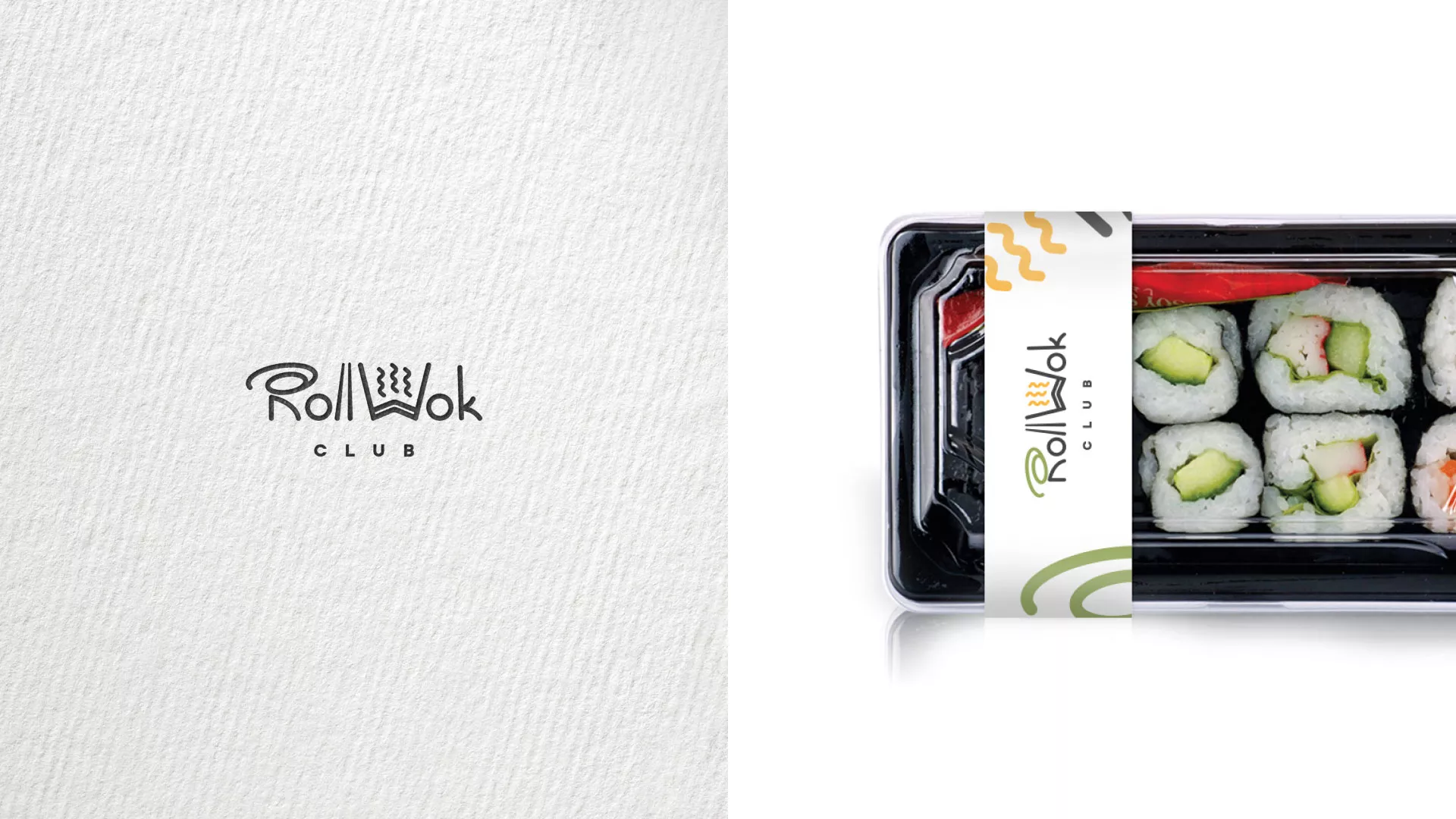 Создание дизайна упаковки суши-бара «Roll Wok Club» в Минусинсе