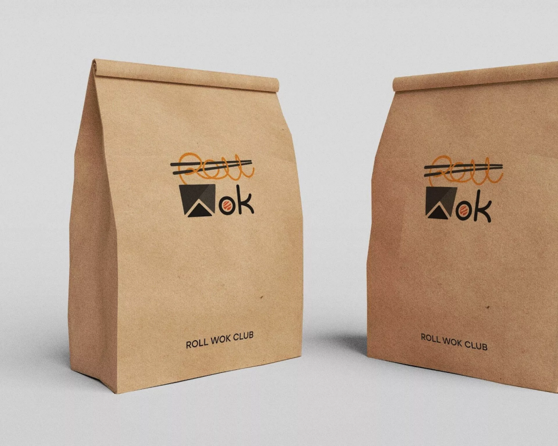 Создание дизайна упаковки суши-бара «Roll Wok Club» в Минусинсе